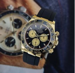 Brand New Rolex Daytona Oysterflex Yellow Gold Paul Newman Dial 126518LN 2024 Complete Set - AP. Cartier, Patek, 18k, 14k, Vacheron, 