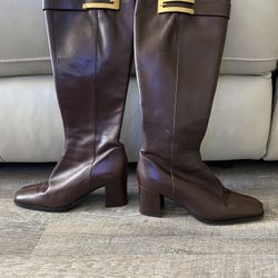 Le Saunda Women’s Leather Boots with High Heels