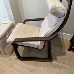 IKEA POÄNG Armchair and ottoman