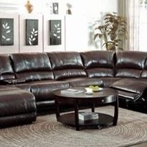 Brand New 6 Piece Chestnut Reclining Sectional
