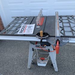 Ridgid Table Saw TS 2424 1 With New Blades And Molding Head Attachment