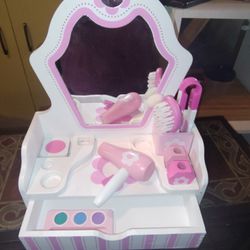 Beauty Salon Makeup Solid Wooden Box Play Makeup For A Child What You See Is All I Have 