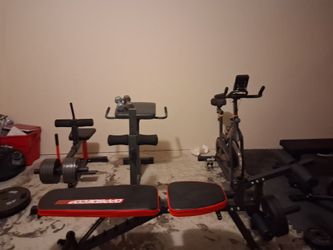 HGD [hamstring /glute developer] , calve raise machine & cardio bike and alot of other accessories