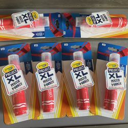 NEW - Pack Of 6 Crayola Project XL Poster Marker - Red 