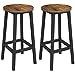  VASAGLE Bar Stools, Set of 2 Bar Chairs, Steel Frame, 25.6 Inch Tall, for Kitchen Dining, Easy Assembly