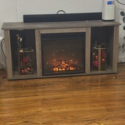 Mesa Para Tv Con Chimenea/TV table with fireplace