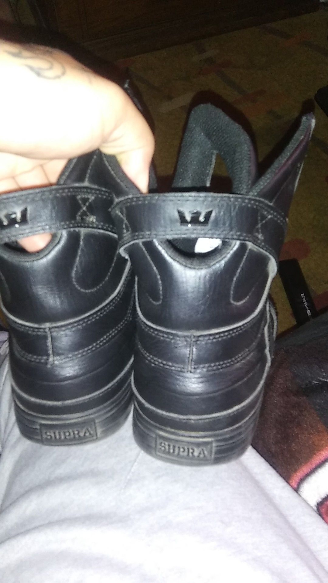 Supra black shoes mens