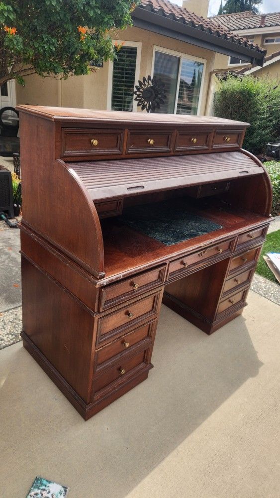 Roll Top Antique Desk