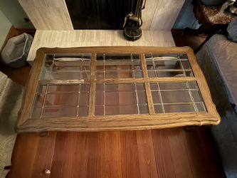 Wood And Glass Table