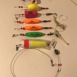 Floater/Popper Fishing Combo: 7 Geared Up Floats Complete & Ready to Use