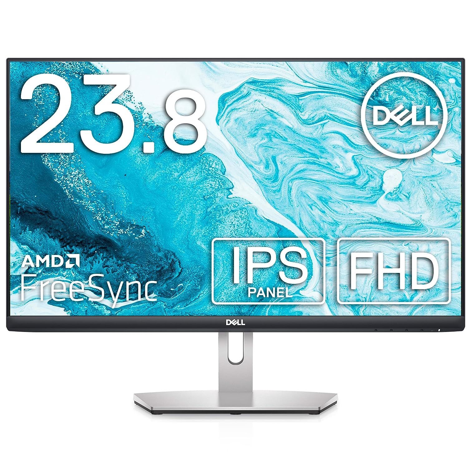 Dell S2421HN 24 Inch Full HD 1080p (1920 x 1080) 75Hz IPS Ultra-Thin Bezel Monitor 2 x HDMI Ports, Audio Line Out, Adaptive AMD FreeSync, Silver