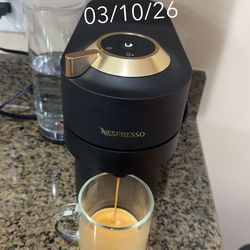 Nespresso Vertuo Pop+ Matte Black and Gold