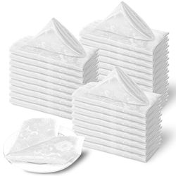 Cobedzy 60 Pack White Satin Cloth Napkins, 17x17 Inch Jacquard Napkins Damask Cloth Napkins Luxurious Satin Napkins For Wedding Banquet Party Restaura