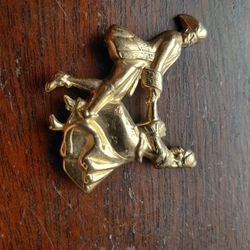Sterling Silver, Gold Plated ,Dancing Couple Pin