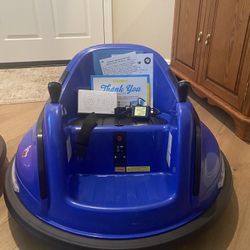 Kidzone 12 V Two Speed Electric Ride On Bumper Car With Remote Control Led Light And Bluetooth Speakers