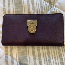 Michael Kors Purple Leather Wallet 