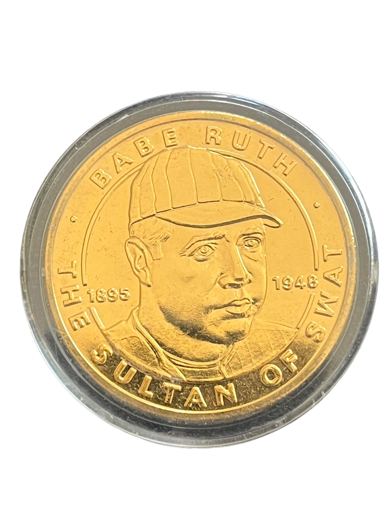 1994 Republic of Liberia $1 Babe Ruth "The Sultan of Swat" Gold Plated Coin