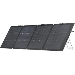 EF ECOFLOW 220W Portable Solar Panel, Bifacial Design Up to 25% Conversion Efficiency N-Type Solar Cell, with Adjustable Kickstand, IP68 Waterproof, F