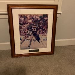 Larry Bird Magic Johnson Signed Picture Framed