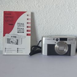 Canon Sure Shot Classic 120 Film Camera 38-120mm Zoom Lens With Manual
