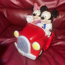 Vintage Disney Mickey &minnie Car Convertible Cookie Jar 