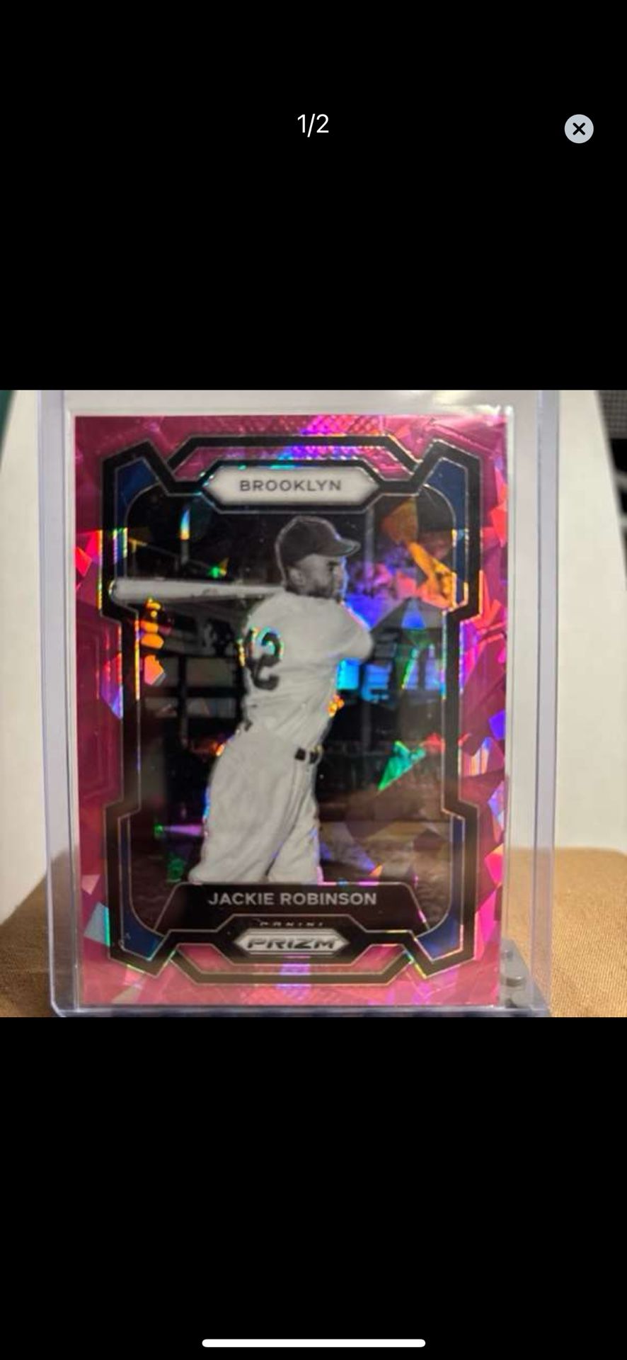 Jackie Robinson Pink Ice Prizm 