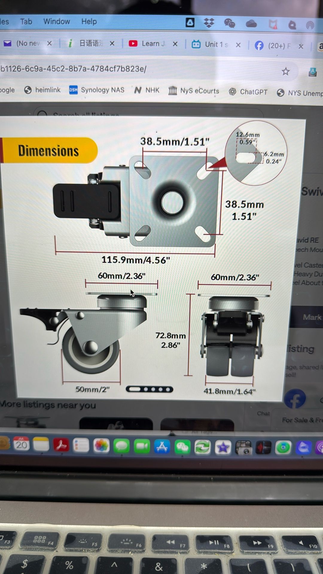 2 inch Swivel Caster Wheel
