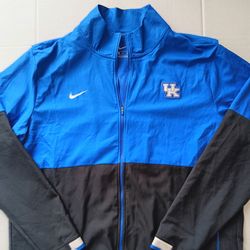 Size XL University Of Kentucky Wildcats Men's Nike Colorblock Woven Full-Zip Jacket Royal/Black
