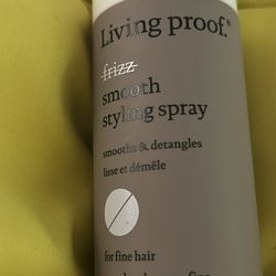 Styling spray helps with frizz