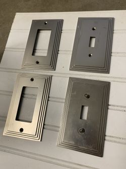 Chrome metal wall light switch