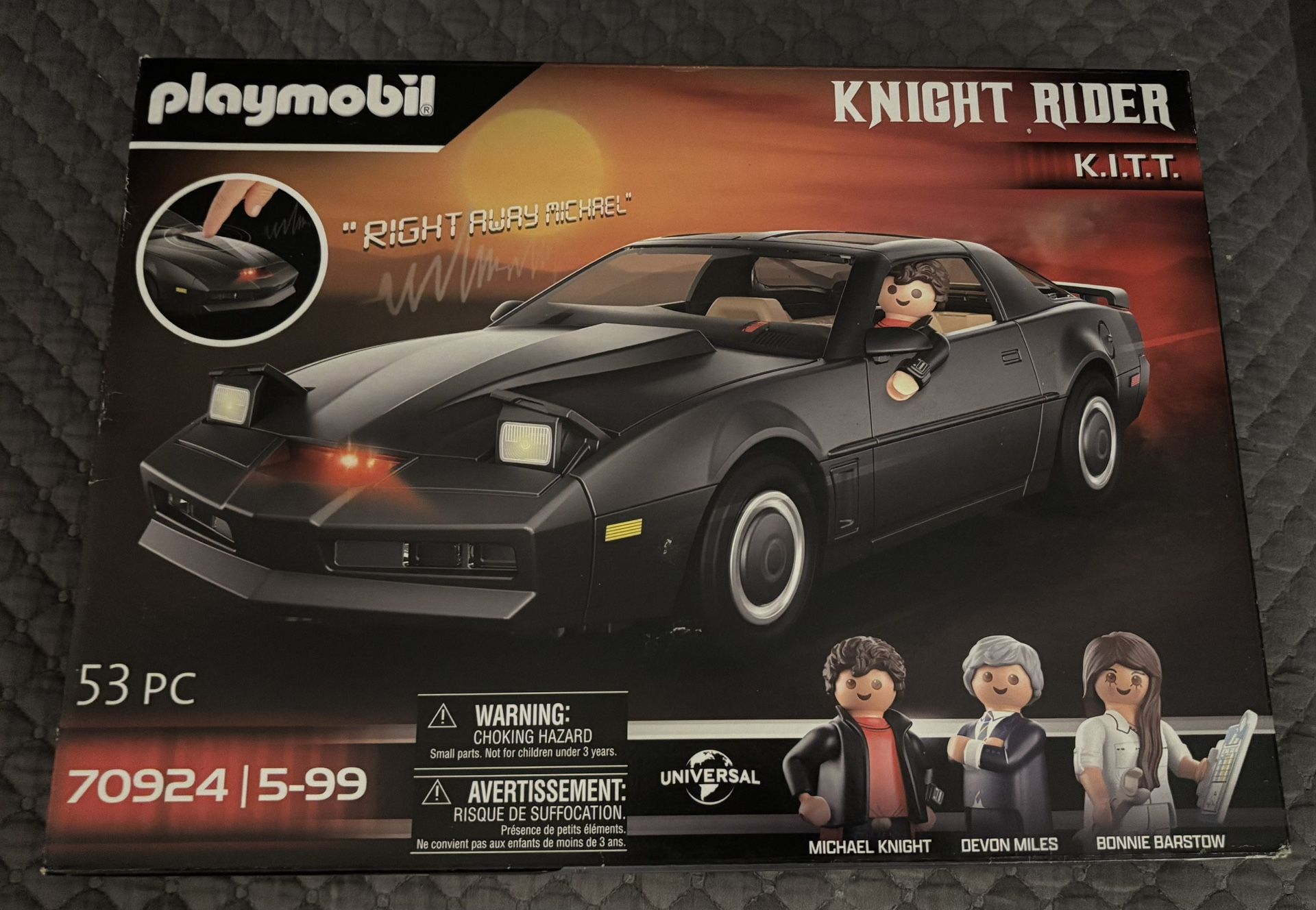 NEW & SEALED PLAYMOBIL 70924 Knight Rider K.I.T.T. 53 Pc Toy Playset