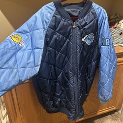 Vintage Los Angeles Lakers reversible quilted puffer