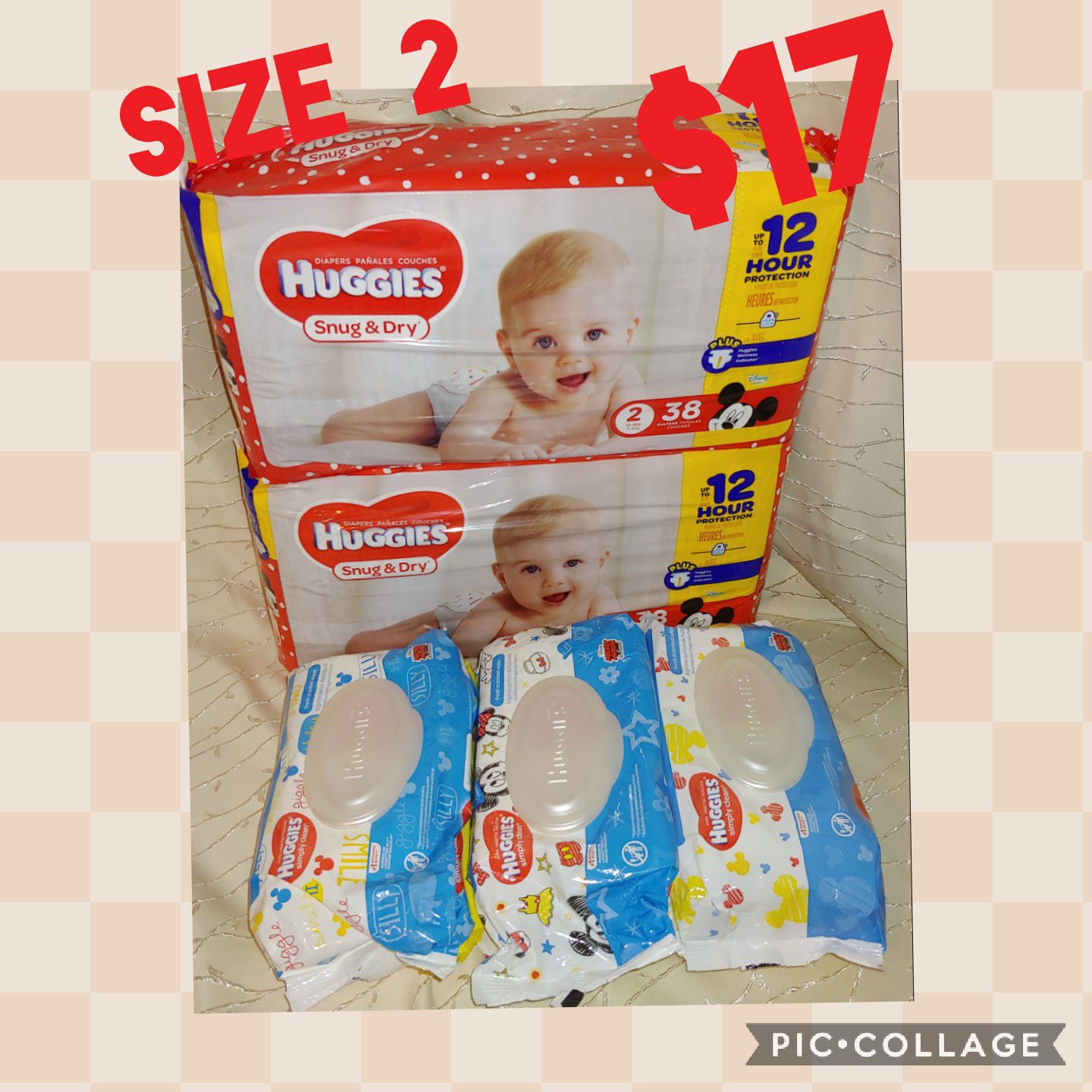 Diapers & Wipes size2 Huggies