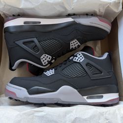 Jordan 4 Bred Golf Shoes Size 9