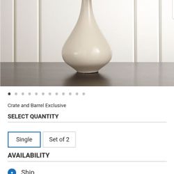 Set of two from Crate & Barrel. Table lamps.