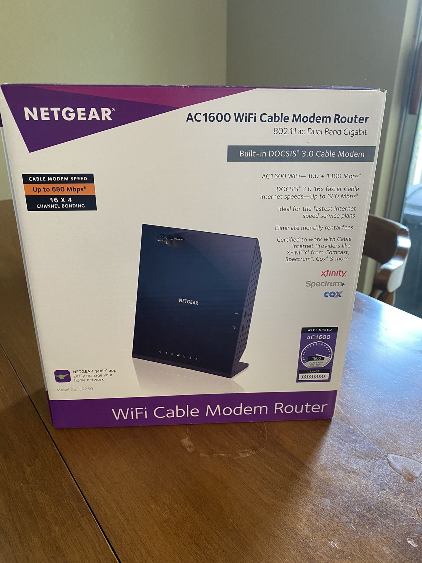 Netgear AC1600 WiFi cable modem router