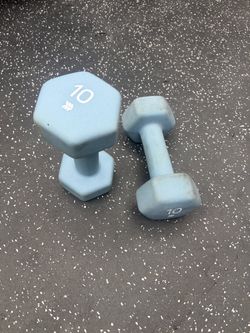 10 lb Hex Dumbbells Pair
