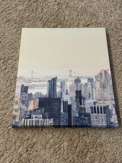 NYC City Skyline Canvas Wall Art