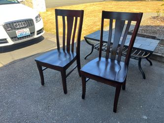 2 Solid Wood Chairs, $80 Total, Both, Delivery