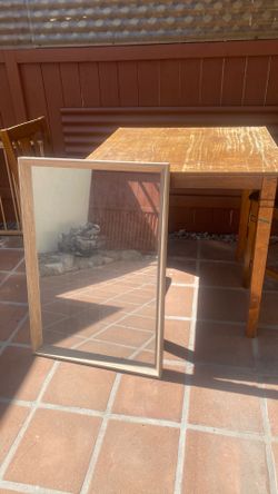 Mirror Large Wooden Frame Vanity
