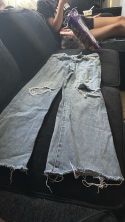 Faded baggy jeans