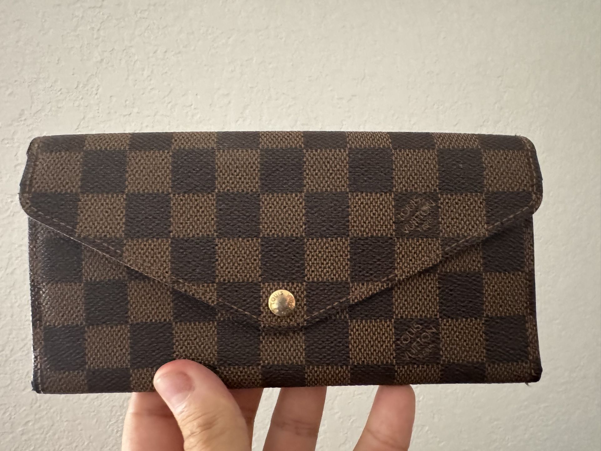 Louis Vuitton Damier Ebene Wallet – Monogrammed (M.J.G)