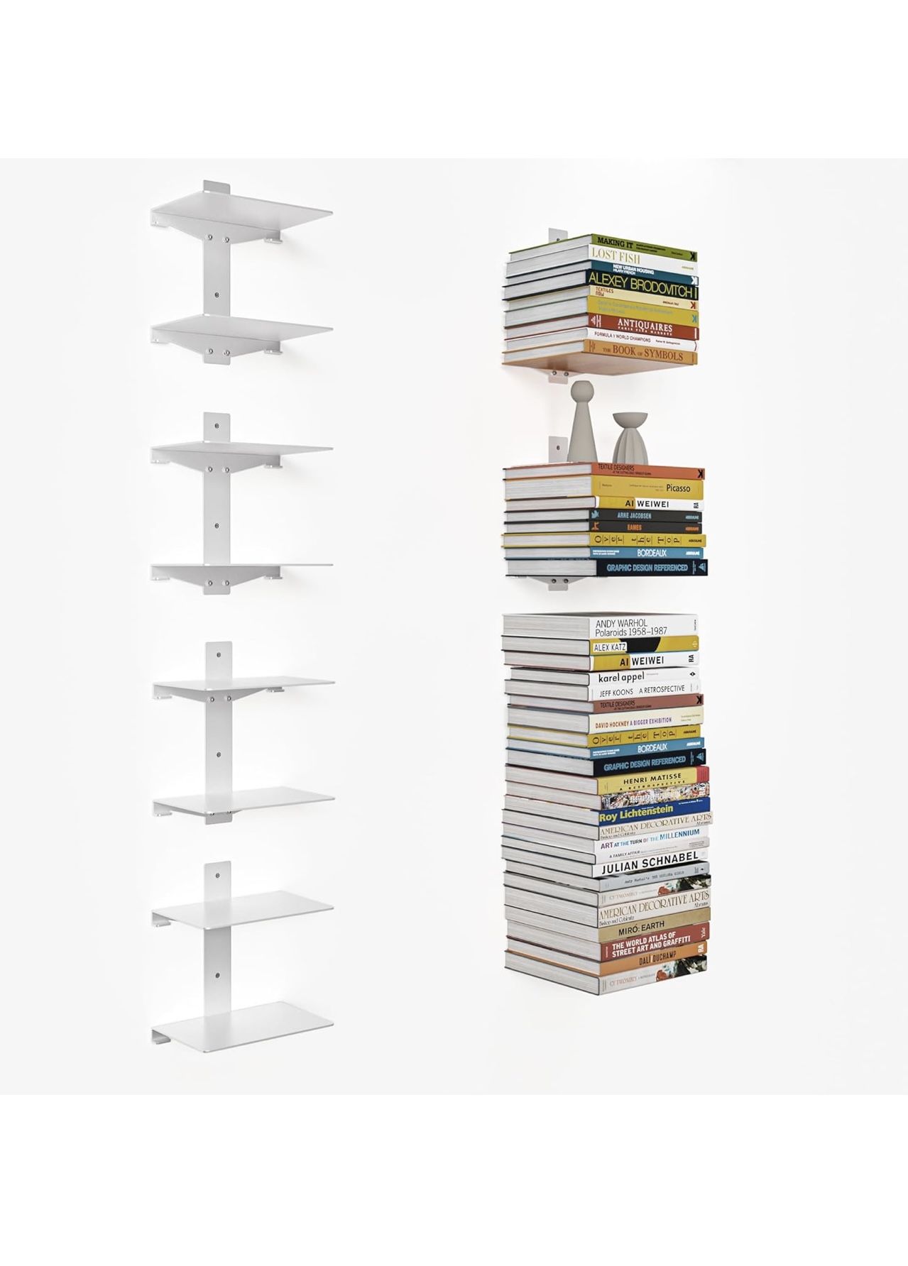 Vertical Floating Bookshelves For Wall
