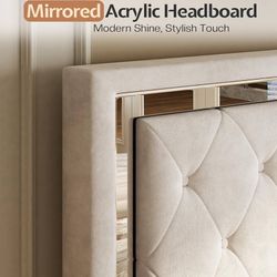 Queen Bed Frame with LED Lights 