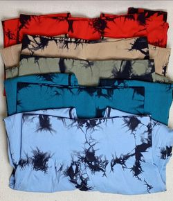 Women's Leggings 5 Pair XL Butt Lifting Body Shaping New Tie Dye Extra Support Thick Waistband Pant Legging