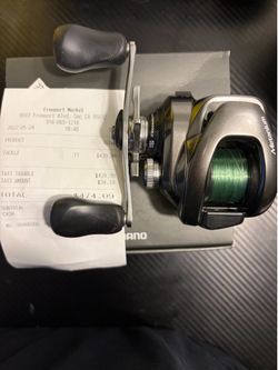 Shimano metanium/curado, rods included.