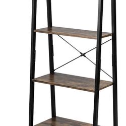 4-Tier Ladder Shelf Bookcase 