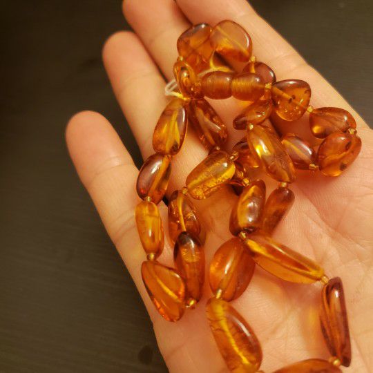 Natural Russian Amber Necklace. 15.3 Gram