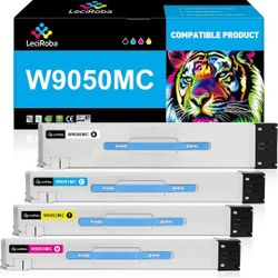 4-Pack W9050MC High Yield Toner Cartridge Replacement for HP W9050MC W9051MC W9052MC W9053MC Toner Cartridge for HP Color Managed MFP