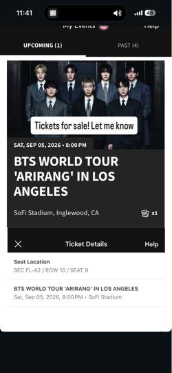 BTS tickets